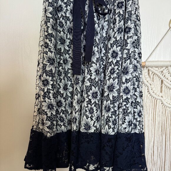 Danny & Nicole Womens Blue Lace Dress With Lining Size 14 NWT Sleeveless‎ sheer - Picture 3 of 16
